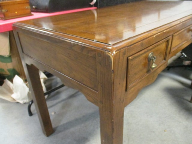 Henredon Oak Desk w/3 Drawers & Cane Seat Chair - 4
