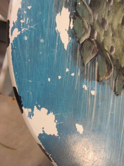 2 Wood Lighthouse Theme Painted Stools - 4