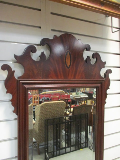 Hekman Inlay Demilune Console Table & Matching Mirror - 2