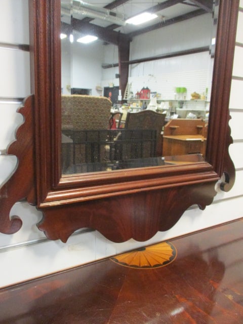 Hekman Inlay Demilune Console Table & Matching Mirror - 4