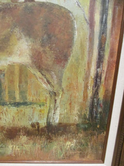 Deer Framed Oil Painting - 3
