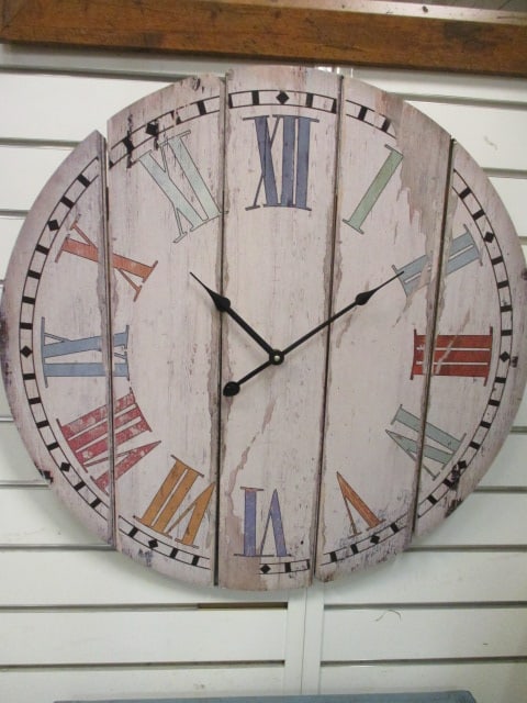 Large Rustic Style Wall Clock (1 of 3)