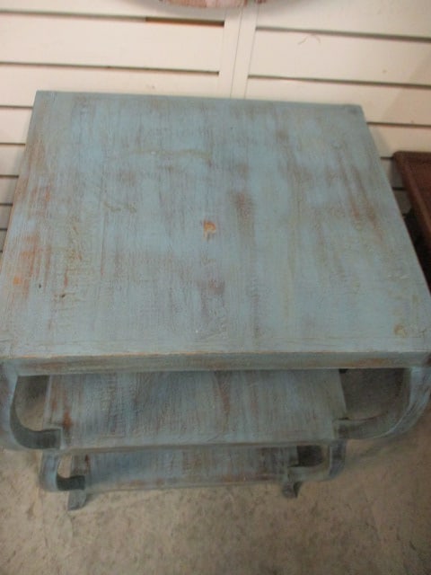 3 Tier Wood Distressed Occasional Table - 2