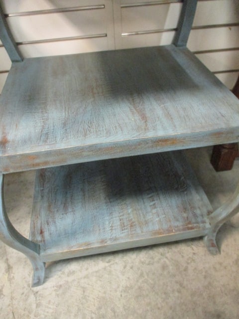 3 Tier Wood Distressed Occasional Table - 3