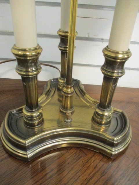 Stiffel Style French Bouillette Table Lamp w/Black Shade - 2