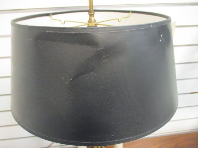 Stiffel Style French Bouillette Table Lamp w/Black Shade - 4
