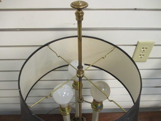 Stiffel Style French Bouillette Table Lamp w/Black Shade - 5