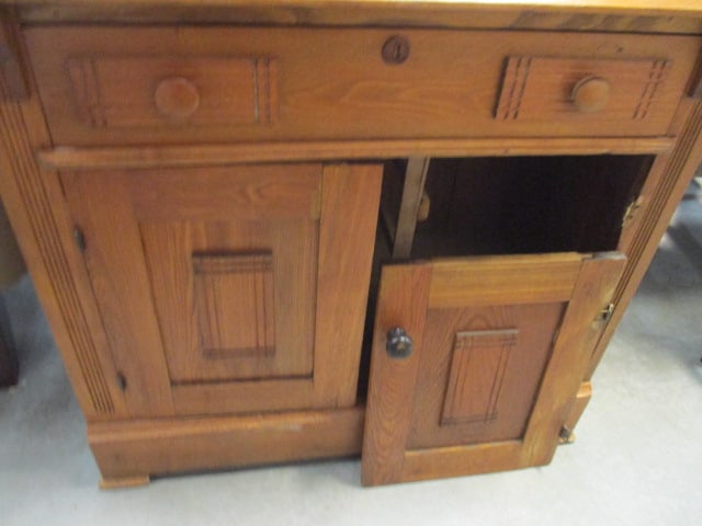 Antique Victorian Eastlake Style Washstand w/Backsplash - 3