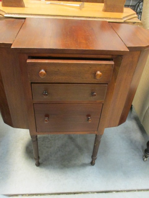 Martha Washington Style Mahogany Sewing Cabinet: made in Grand Rapids
