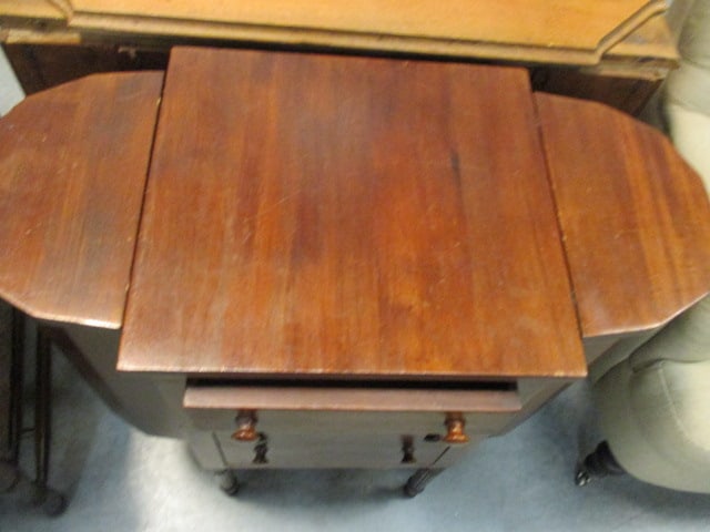 Martha Washington Style Mahogany Sewing Cabinet - 2