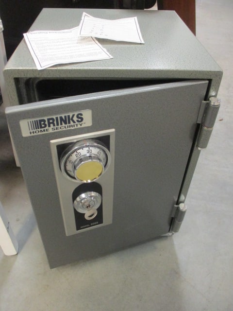 Brinks Grey Steel Security Safe w/Combo & Key: 12 x 14 x 17