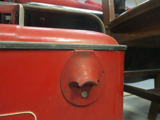 Vtg. Coca Cola Metal Picnic Cooler - 3