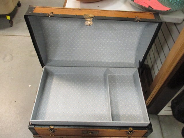19th Century Wood Dome Top Storage Chest - 3