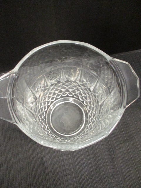 Longchamp Clear Crystal Ice Bucket w/Diamond Cut Pattern - 2