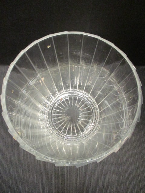 Lead Crystal Vtg. Fluted Ice Bucket - 2