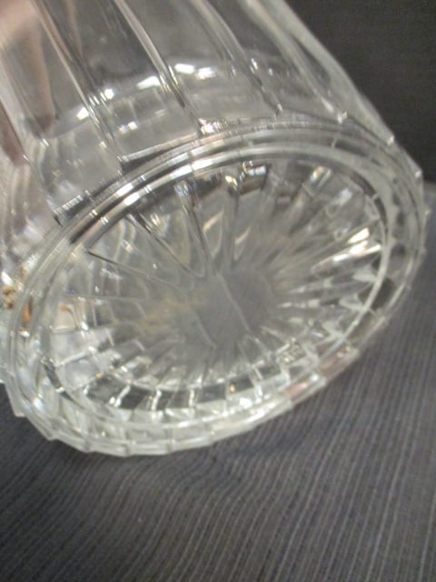 Lead Crystal Vtg. Fluted Ice Bucket - 3