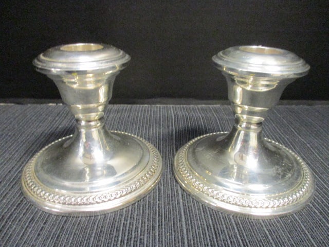 Sterling Weighted (3") Candlesticks (PR) (1 of 5)