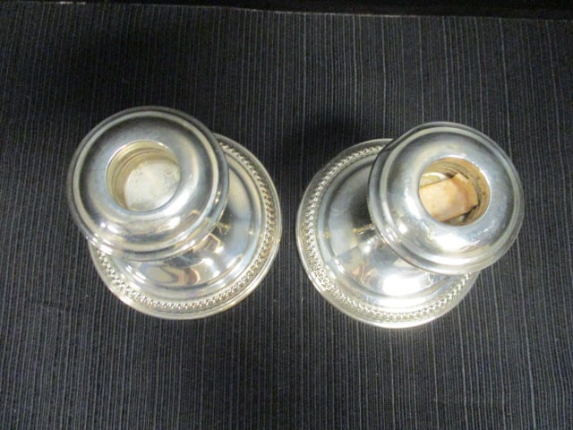 Sterling Weighted (3") Candlesticks (PR) - 2