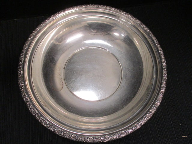 Sterling Silver Serving Bowl w/Decorative Rim (9.36 OZT) - 2