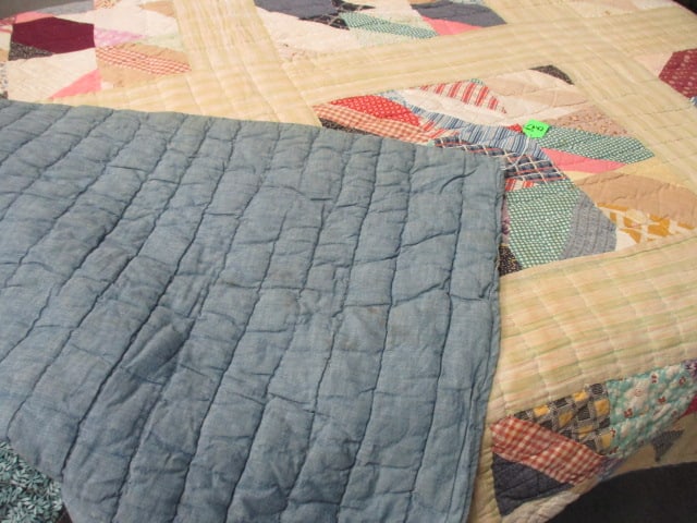 Antique Handmade Patchwork Scrap Design Quilt - 3