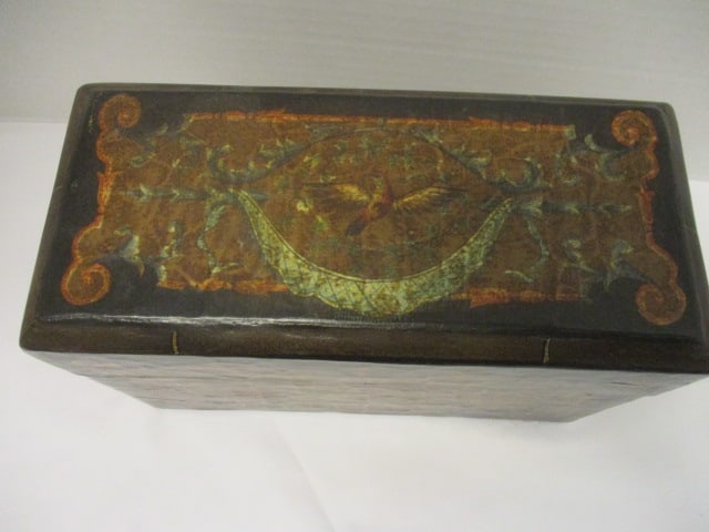 Lacquered Folk Art Style Handpainted Box - 2