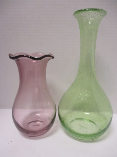 2 Colored Glass Vases (1 of 6)