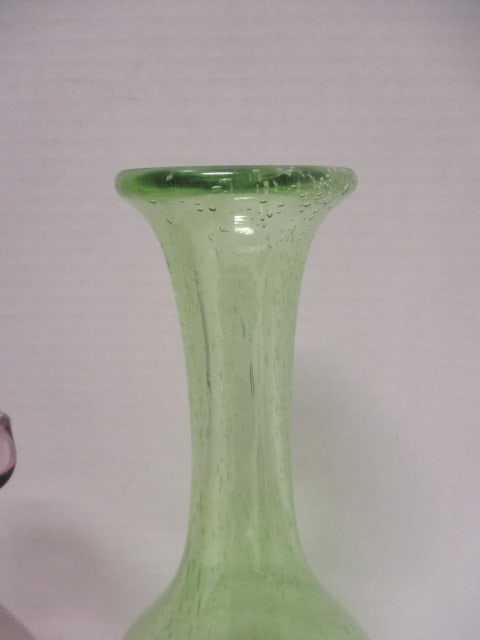 2 Colored Glass Vases - 3