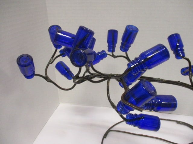 Mini Cobalt Blue Bottle Tree - 3