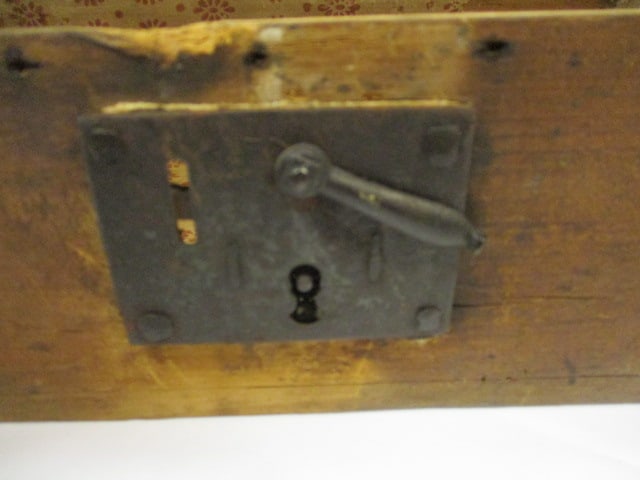 Cowhide Top Wood Box Antique - 4
