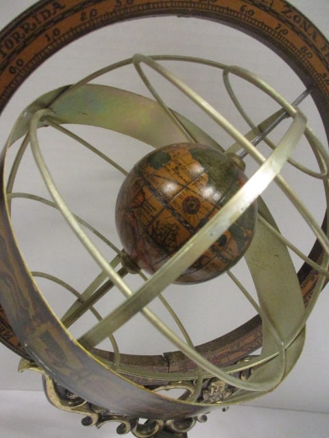 Decorative Armillary Sphere w/Central Globe 'Zona Torrida' - 4