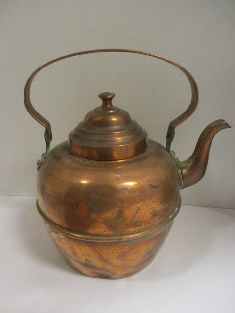 Copper Pitchers (Lot of 2) & Copper Kettle #2 - 5
