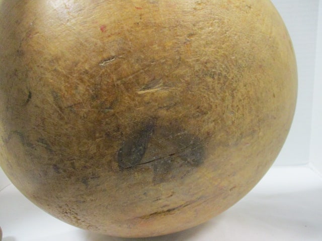 Antique Primitive Wood Dough Bowl w/Wood Pestle - 4