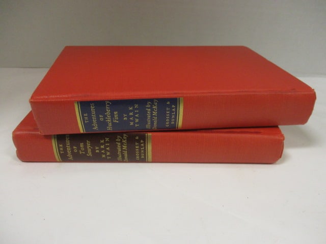 Vtg. Books-Adventures of Tom Sawyer 1946 & 1948 Adv. Of: Huckleberry Finn