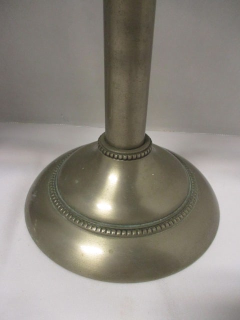 Brushed Silver Tone Accent Candle Holders - 2