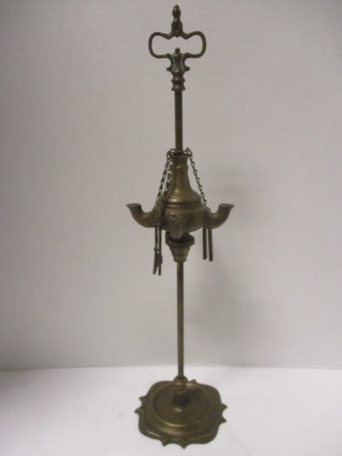 Lucerne Oil Lamp w/Multiple Burner Spouts: 21"