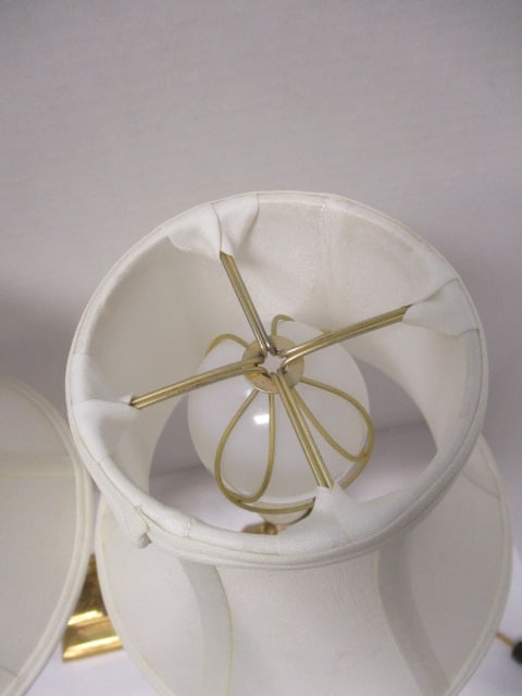 Art Deco (PR) Brass Candlestick Lamps - 7