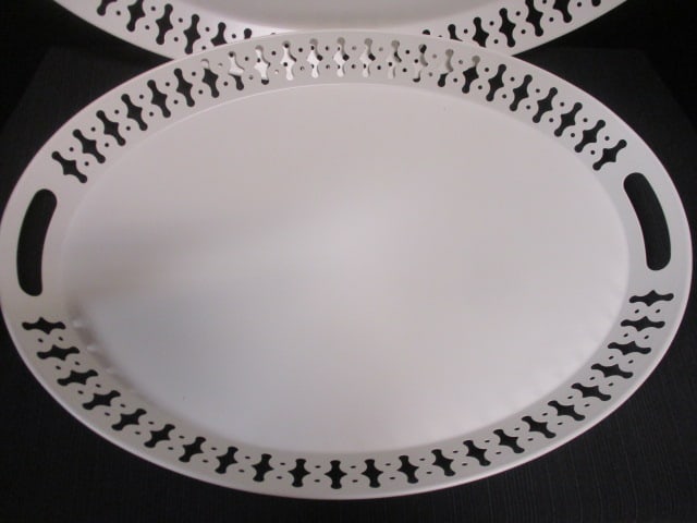 Ikea (Lot of 2) Metal Oval Trays - 3
