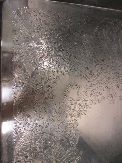 Silverplate 'Vintage' handled Tray/Platter - 3