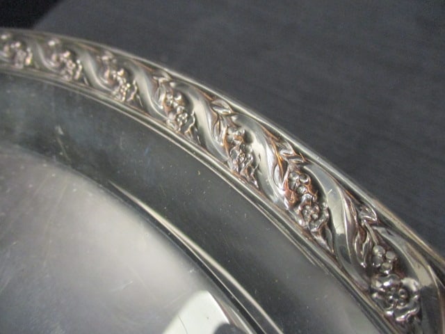 Silverplate Pedestal Cake Stand 12" Diam x 4" H - 3