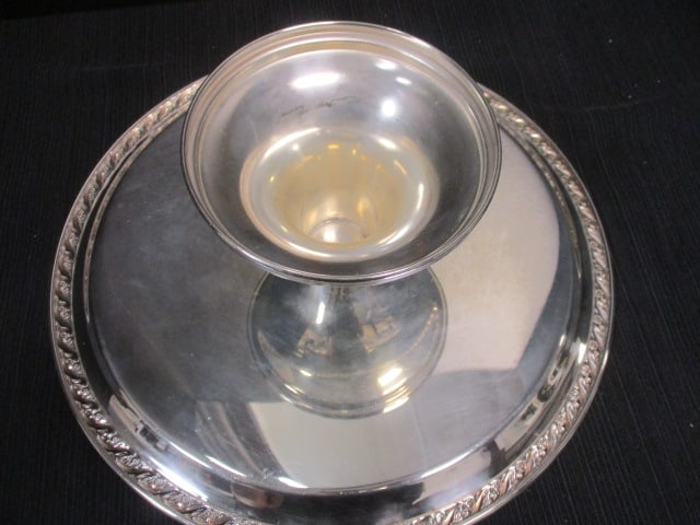 Silverplate Pedestal Cake Stand 12" Diam x 4" H - 4