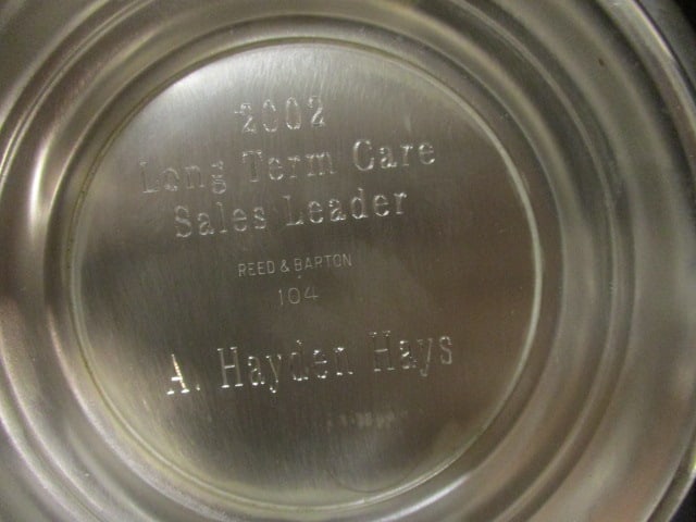 Reed & Barton Silverplate Bowl Engraved on Bottom & - 8