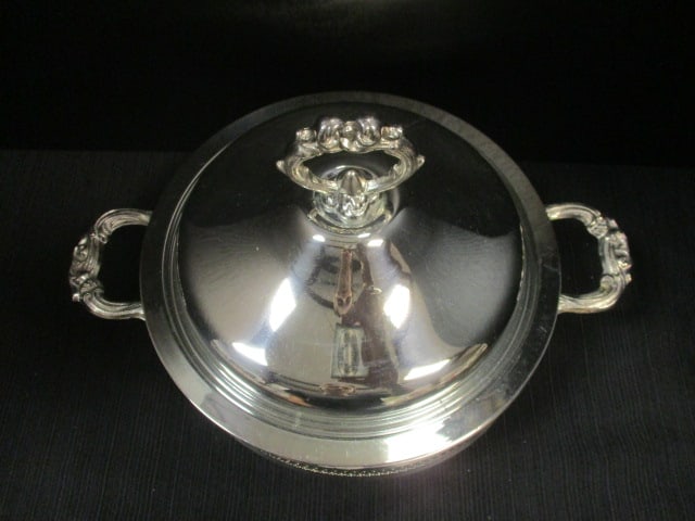 Casserole Silverplate Stand & Lid - 2