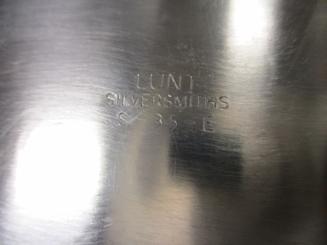 WM Rogers Square Silverplate Platter (12 x 12) & Lunt Silversmiths - 9