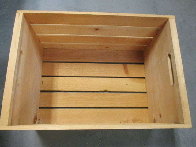 Slatted Open Wood Storage Crates w/Handles (3) - 7