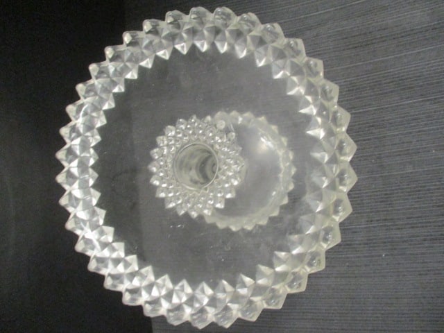 Pressed Glass Compote or Small Cake Plate - 2