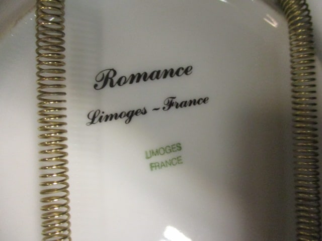 Limoges France (Lot of 2) Plates 'Romance' - 4
