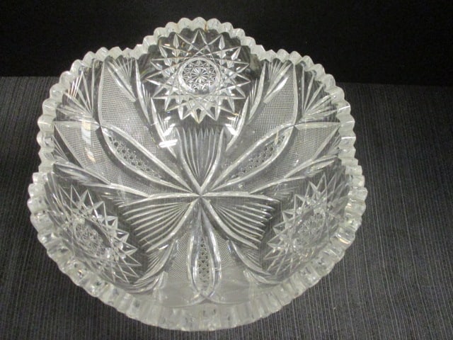 Cut Glass Lead Crystal Bowl - 2