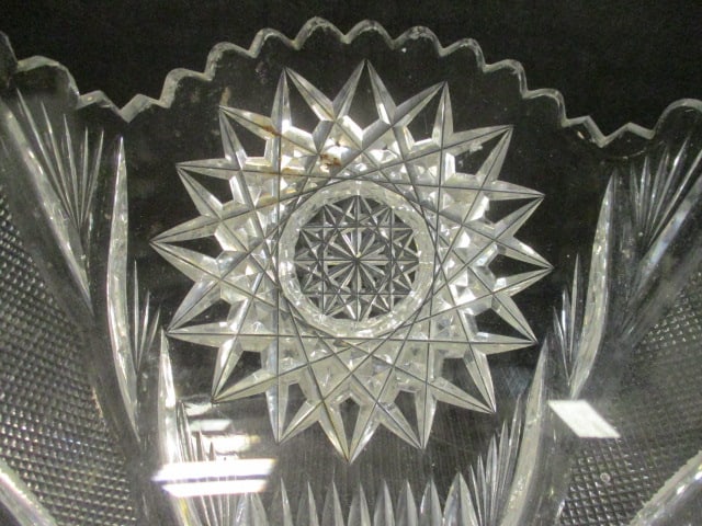 Cut Glass Lead Crystal Bowl - 3