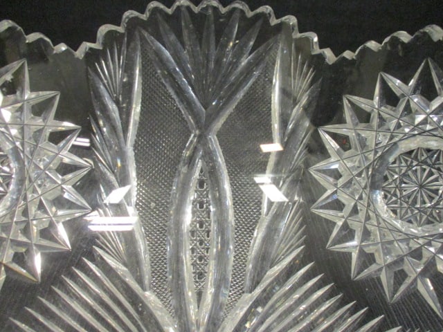 Cut Glass Lead Crystal Bowl - 4