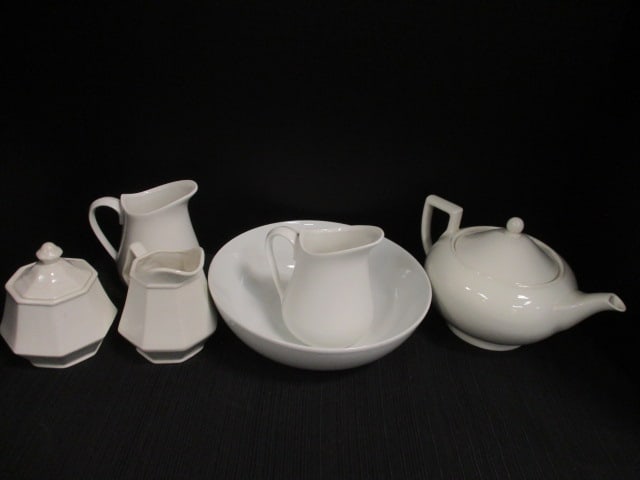 White Dinnerware Misc.-Wedgwood Teapot, etc.: .